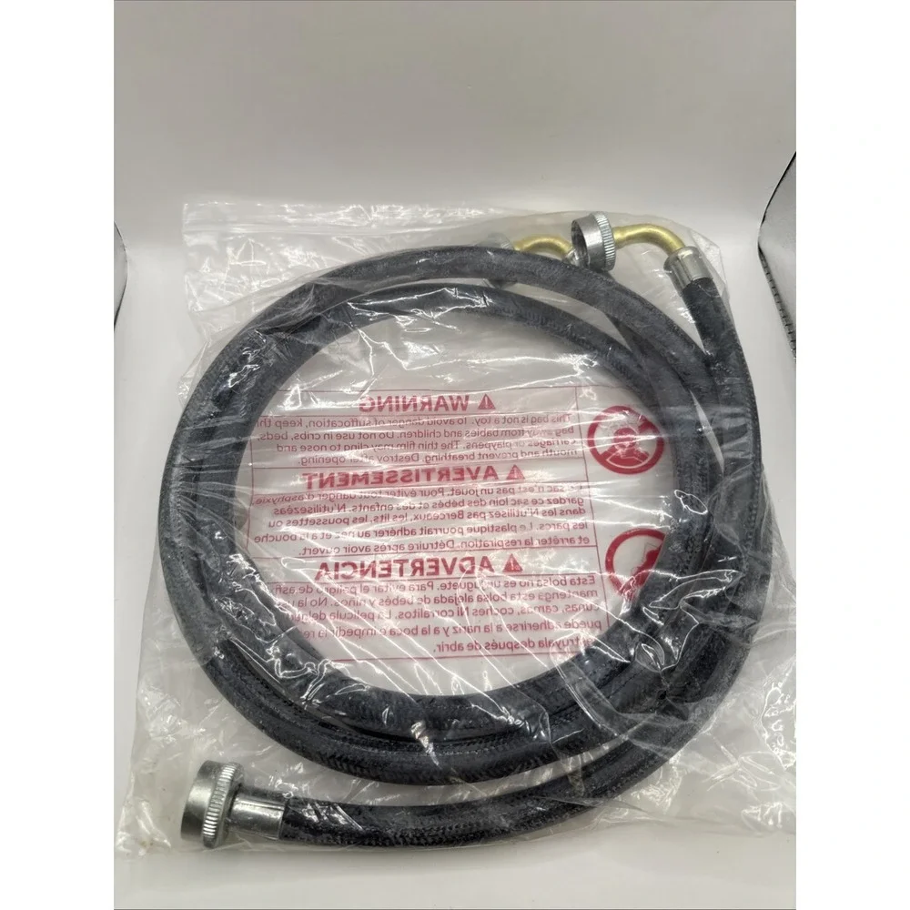 4FT Stainless Steel Washing Machine Hoses 2 Pack Hot Cold Water Supply Line